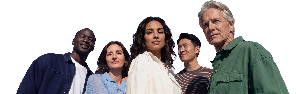 Hero banner image of diverse adults representing Immortals longevity members