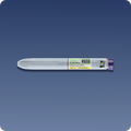 Immortals Medicine Zepbound KwikPen tirzepatide 2.5 mg injection pen on a blue background, GLP-1 weight management prescription in the Bryan Johnson Blueprint longevity protocol